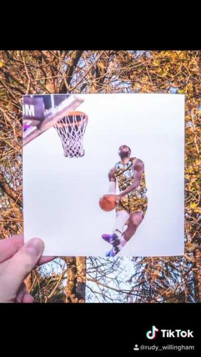 Printed, cut, and photographed every goddamn frame of this Lebron dunk. Was it worth it?