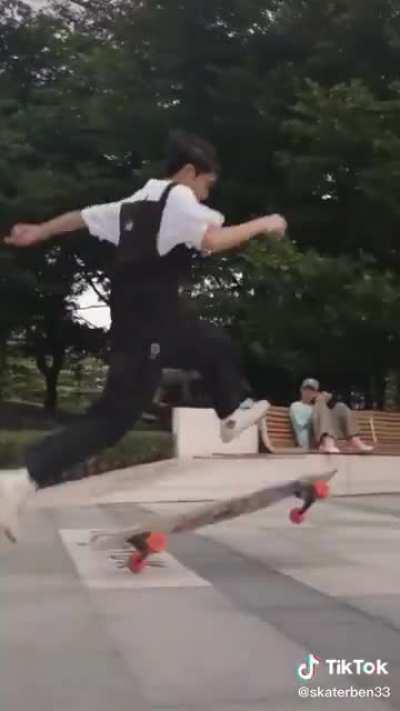 Insane skateboarder skills