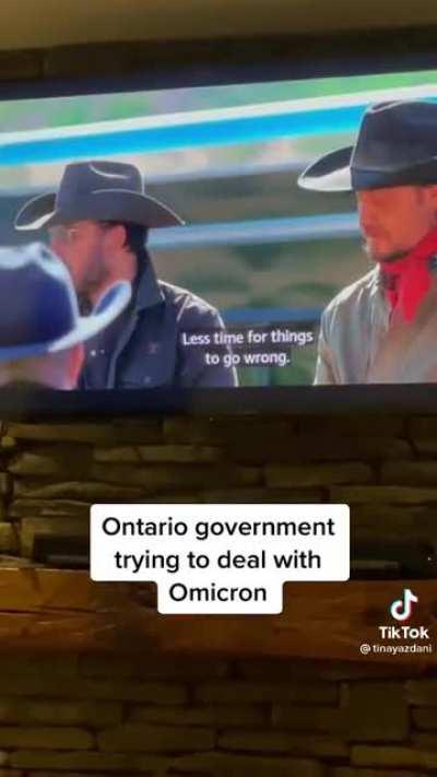 How Ontario is dealing with Omicron... this made me laugh out loud