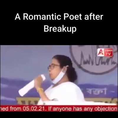 A romantic poet after breakup