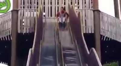 WCGW going down a Polish slide