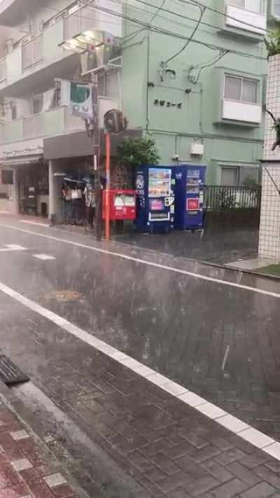 Heavy rain in Tokyo