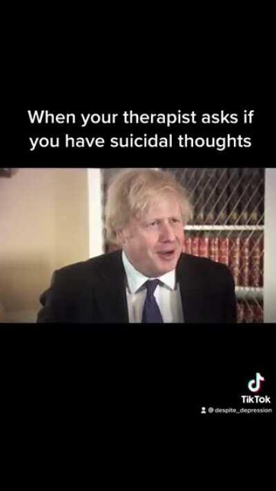 When your therapist asks if you have suicidal thoughts 💭