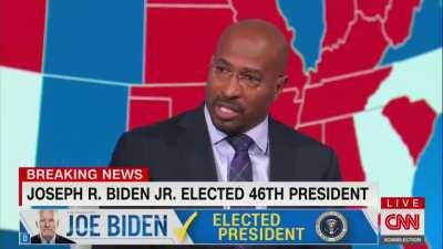 Van Jones emotional talking about Joe Biden becoming the next President of the United States