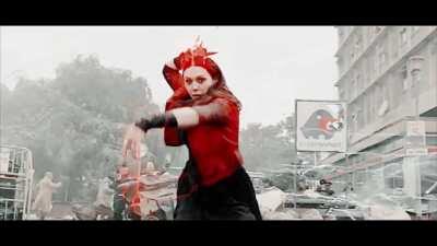 Scarlet Witch messes with a dude