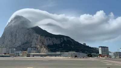 Stunning cloud formation over Rock of Gibraltar