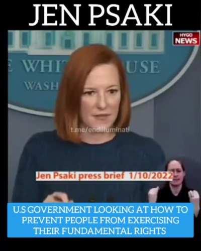 JEN PSAKI: U.S GOVERNMENT LOOKING AT HOW TO PREVENT PEOPLE FROM EXERCISING THEIR FUNDAMENTAL RIGHTS.