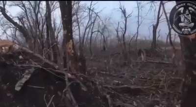 Ukrainian soldiers attack Wagner trench. Bakhmut, March 2023