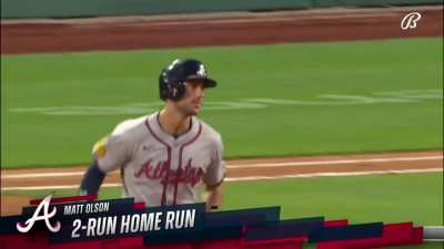 [Highlight] Matt Olson hits a two-run homer over the batter's eye to give the Braves a 3-0 lead over the Phillies.