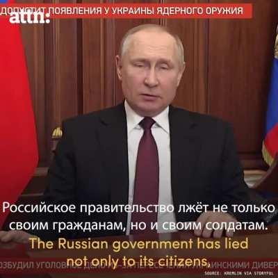 Arnie's message to Russian Soldiers in Ukraine