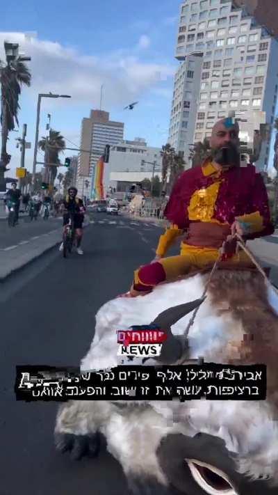 &quot;Avatar: The Last Airbender&quot; in the streets of Tel Aviv, Israel, purim 2024