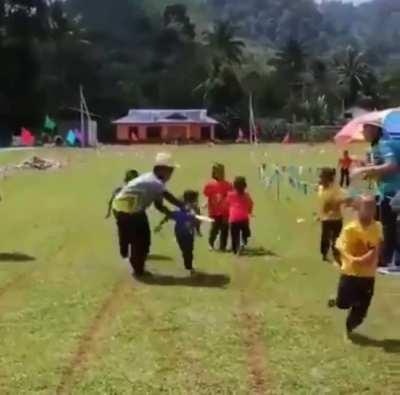 My life, as recreated by a school sports day