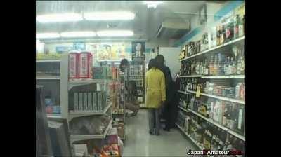 Japanese Girl Giving A Blowjob And Getting Fucked Inside A Convenience Store