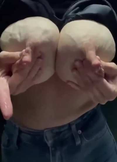 Big veiny milky boobs