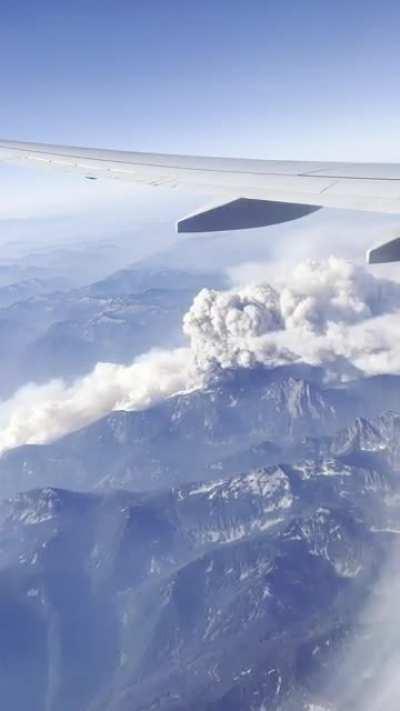 Flew over a massive fire in eastern Washington today