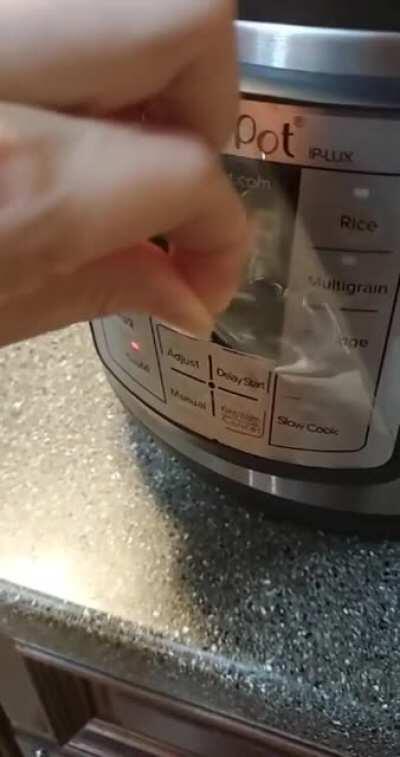 I thought I had scratched up the front of my instant pot (getting it in and out of the cabinet). I was pleasantly surprised to see that somehow I missed this peel for over a year!