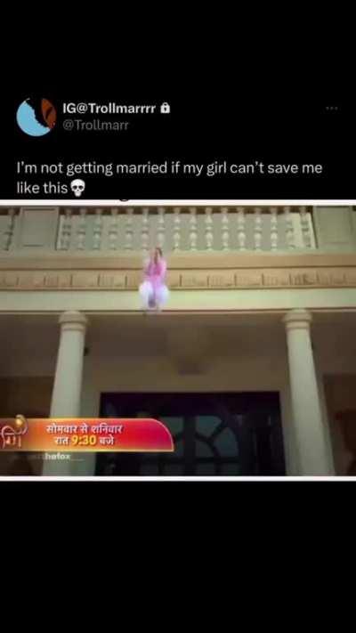 I'm not getting married if my girl can't save me like this