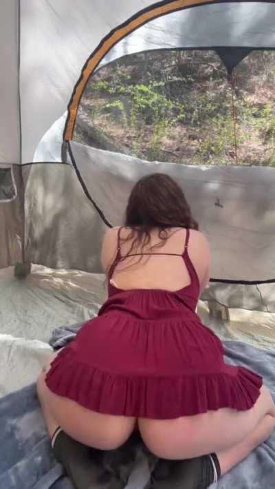 wanna fuck in my tent?