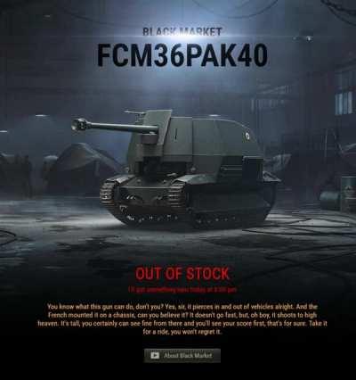 Throwback to when the Type 59 sold out in the Blackmarket in 11 seconds.