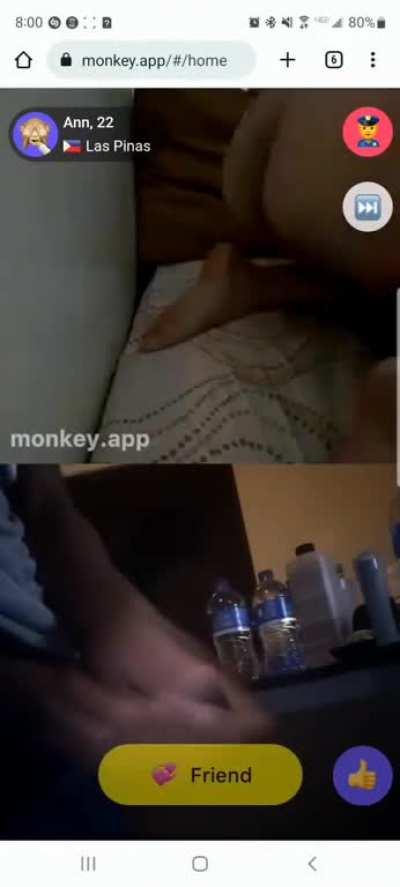 Girl from Philippines shows everything and helps me cum