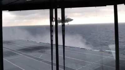 F-35Bs taking off and landing on HMS Queen Elizabeth