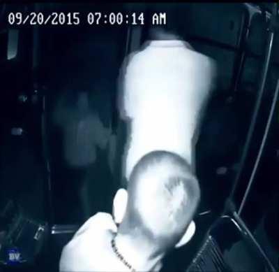 disabled boy protects bus driver from thief with a knife