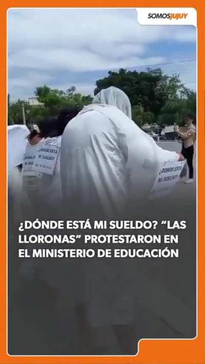 ¿Dónde está mi sueldo? &quot;Las lloronas&quot; protestaron en el ministerio de educación