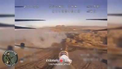 RU POV: FPV drones destroyed UA BvS-10 Viking 