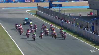 Hilarious jump start from today's Red Bull Rookies Cup race