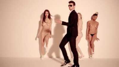 The hottest shots of Emily Ratajkowski in the 'Blurred Lines' music video