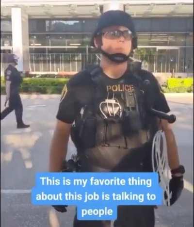 Wholesome cop