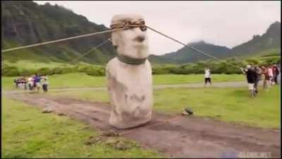 How Maoi statues were transported across Easter Island