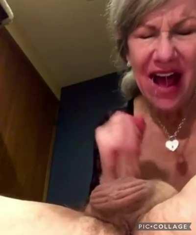 Grandma showing off her years of experience - Blowjob GILF Granny Sloppy Porn GIF by bbcbruce562