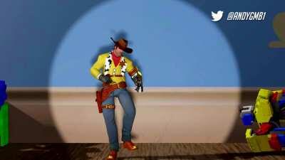 I made a McCree Woody from Toy Story skin! Made using Blender 2.8!