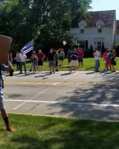 “Back The Blue” counter protesters in Shaler chanting “kill transgenders”