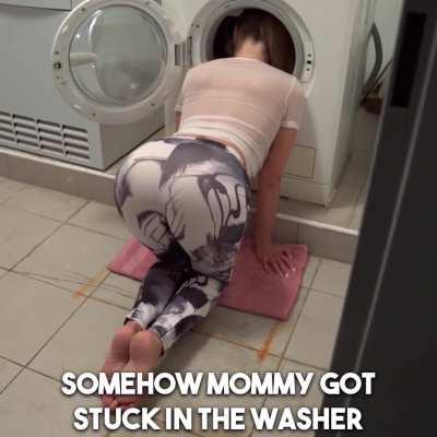 Mom Gets Stuck In The Washing Machine