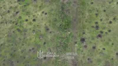 UA National Guard's 4th Brigade, 3rd Battalion &quot;Svoboda&quot; drone team posted footage of the group's defense against Russian infantry assaults, using FPV drone strikes + munition drops to hit an armored vehicle and dismantle enemy attacks. Recent footage com