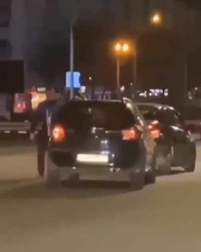 WCGW messing with a car on the road