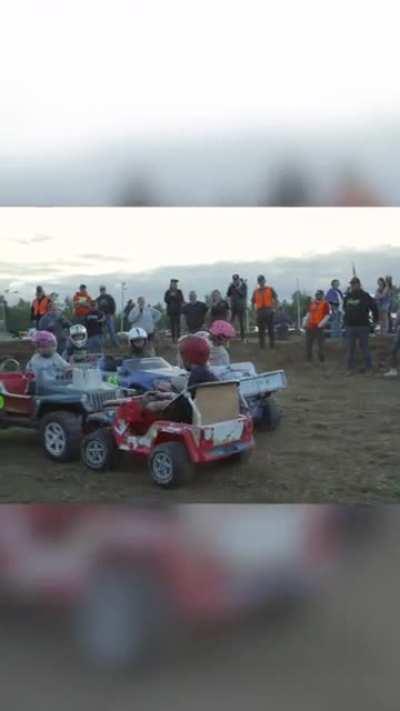 My local fairgrounds hosted a demolition derby to celebrate the 4th of July. During intermission they had a power wheels derby for kids. Spider-Man stole the show.