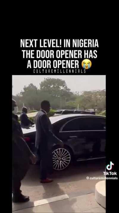 In Nigeria the door opener has a door opener