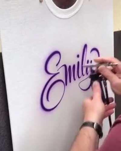 Steady hands using Spray calligraphy