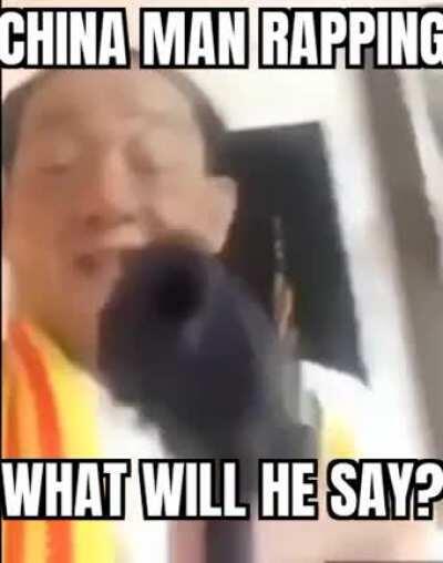 (I made this meme, if you're gonna repodt give credit) China man rapping 😈💉 What will he say?🧐🧐🧐