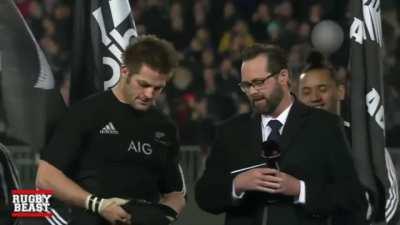 Richie McCaw in the trenches. He also played with a broken foot in 2015 World Cup, hiding from teammates and medical staff so he could keep playing.