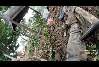 GoPro footage of the Ukrainian Dragons Group soldiers coming under fire in Kursk region