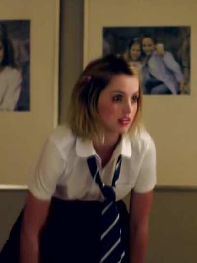 Ana de Armas role-playing as a schoolgirl