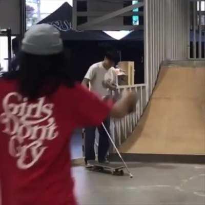 This blind man that knows how to skate