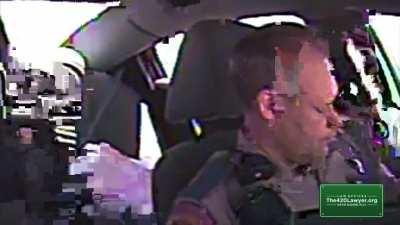 Former Texas DPS trooper caught on his own camera hitting THC pen. (credit: The 420 Lawyer David Sloane)