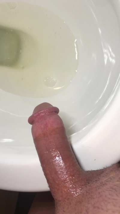 Love resting my cock on the bowl edge