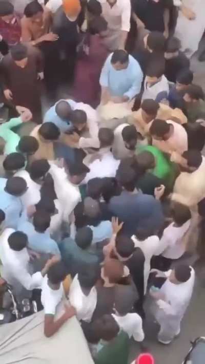 Aerial footage of &quot;Taharrush Gamea&quot; (collective harassment) in which large groups of people crowd together in an attempt to sexually harass women in public