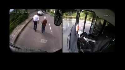 This Bus driver saves an elderly woman from someone trying to rob her